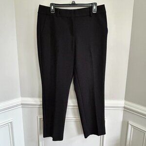 LOFT Curvy Slim Size 10 Black Slacks Pants Front and Back Pockets Belt Loops